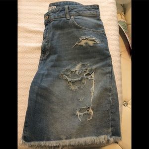 Zara Light Denim Short